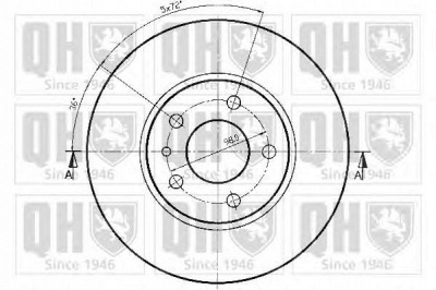 QUINTON HAZELL bdc3504 -  Тормозной диск